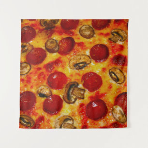 Tapiz Pizza de pepperoni y champiñones