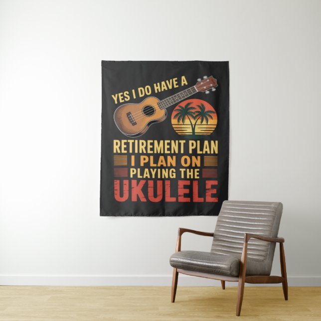 Tapiz Plan de jubilación de ukulele divertido (In situ)