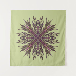 Tapiz Planta de Ojo Psicodélico - Mandala Botánico Surre