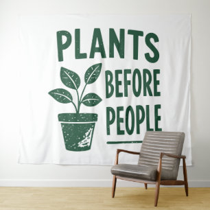 Tapiz Plantas divertidas antes que las personas Arte de