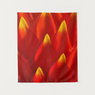 Tapiz Plantas rojas y verdes en fotografía de cerca