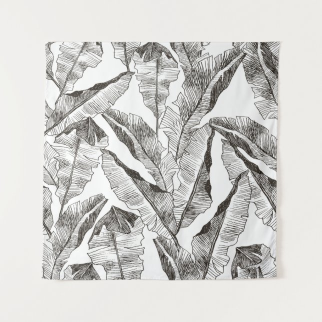 Tapiz Plantas tropicales con estampado de selva sin cost (Anverso)