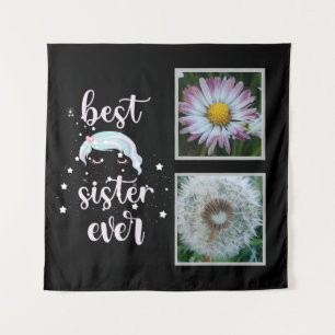Tapiz Plantilla de fotografía de la mejor hermana
