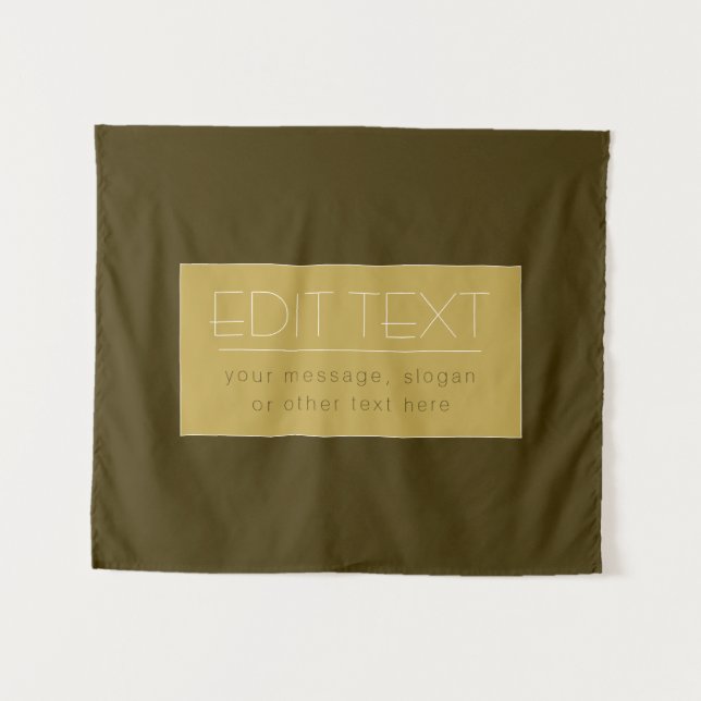 Tapiz Plantilla de texto editable con estilo | Dorado vi (Anverso (horizontal))