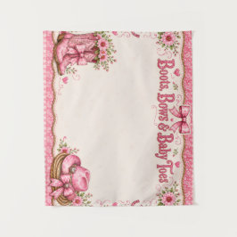 Tapiz Platos de papel para baby shower de vaquera rosa |
