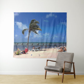 Tapiz Playa con coco palmera