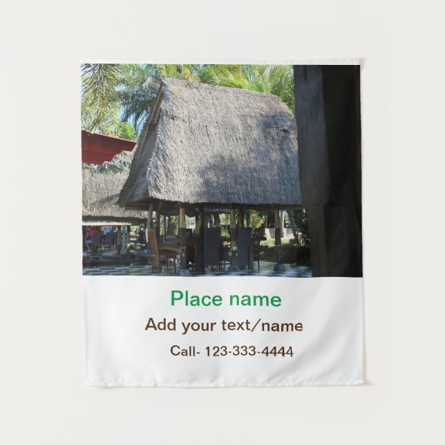 Tapiz playa de agua océano playa añadir nombre de sitio  (Anverso)