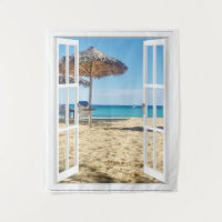 Playa De Arena Y Vistas Al Océano