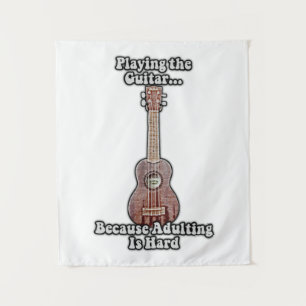 Tapiz Playing guitar because adulting is hard. vintage