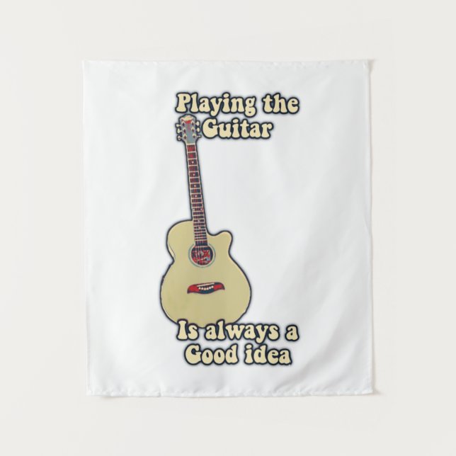 Tapiz Playing the guitar is always a good idea. (Anverso)