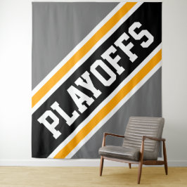 Tapiz PLAYOFFS Deportivo Gris Naranja Negro Rayas de Car