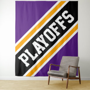 Tapiz PLAYOFFS Royal Purple Yellow Black Slpes