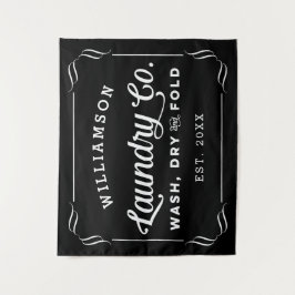 Tapiz Plegado seco de lavado negro personalizado