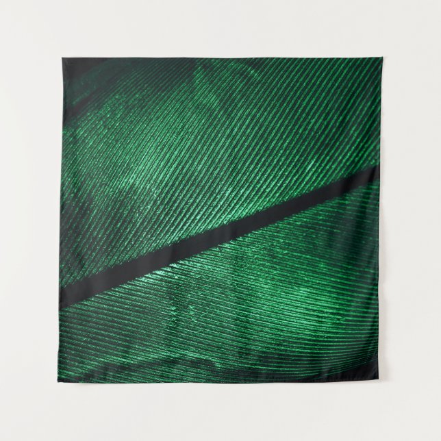 Tapiz Pluma Verde, Hermosa Textura De Patrón. (Anverso)