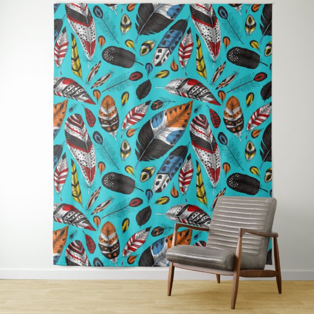Tapiz Plumas coloridas (In situ)