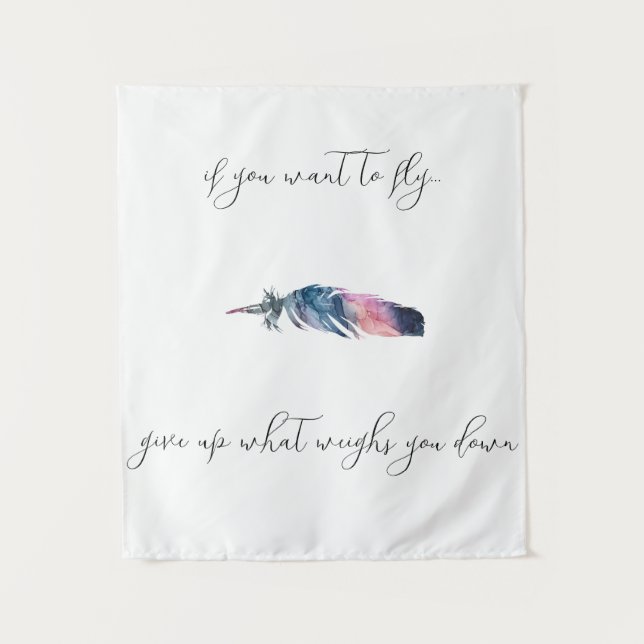 Tapiz "Plumas" con Sentimiento (Anverso)