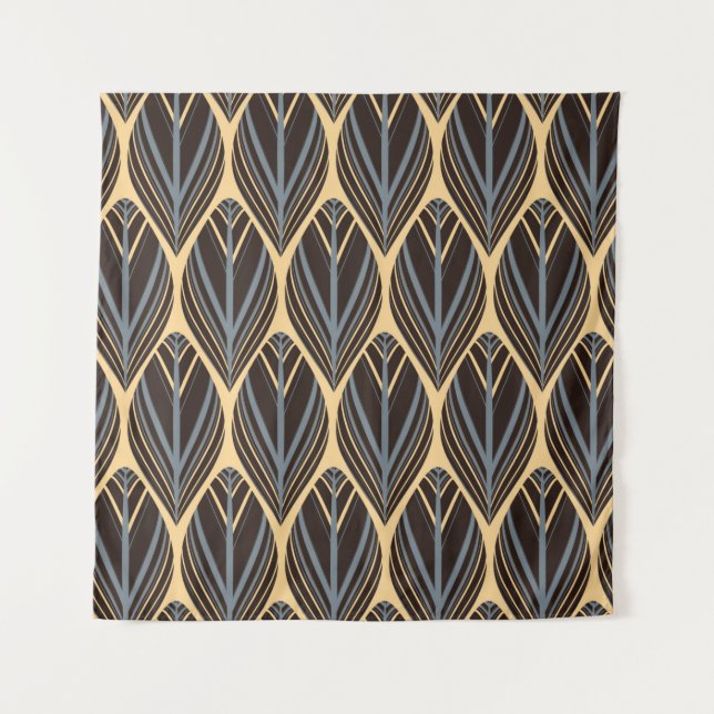 Tapiz plumas de estilo indio patrón sin fisuras en plata (Anverso)