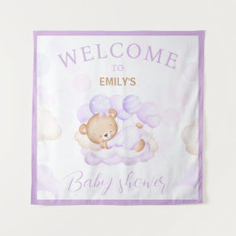 Tapiz Podemos esperar prematuramente a una ducha morada