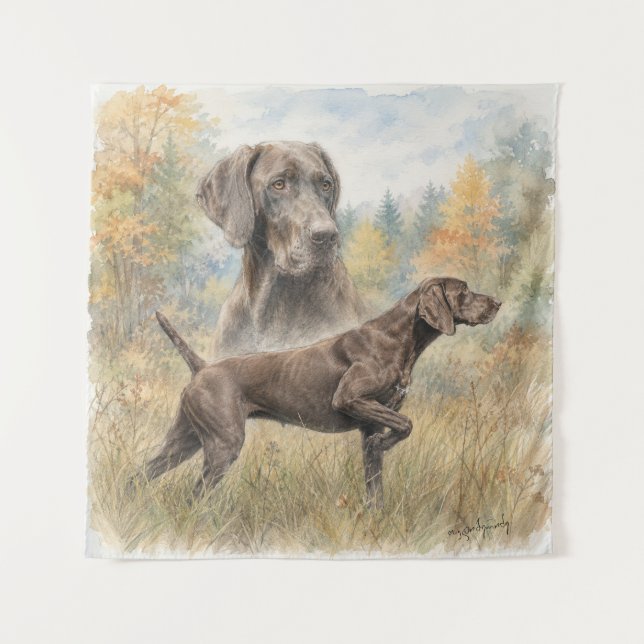 Tapiz Pointer Alemán de Pelo Corto  (Anverso)