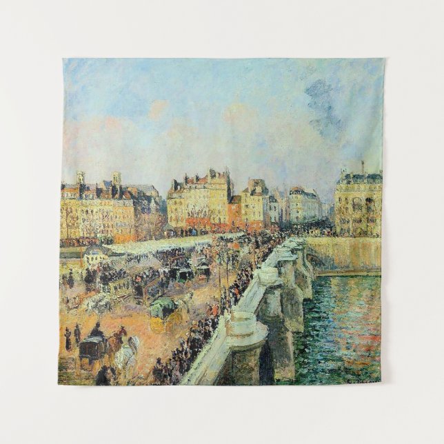 Tapiz Pont Neuf, Tarde, Sunlight Camille Pissarro (Anverso)