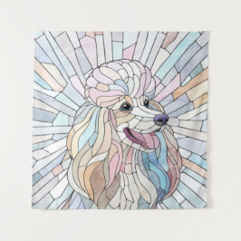 Tapiz Poodle - arte en mosaico pastel
