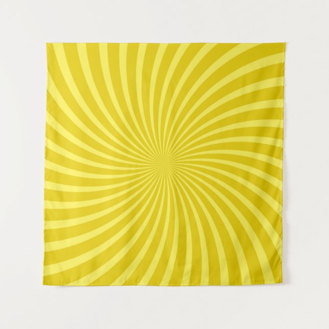 Tapiz Pop art yellow background,  retro comic rays illus (Anverso)