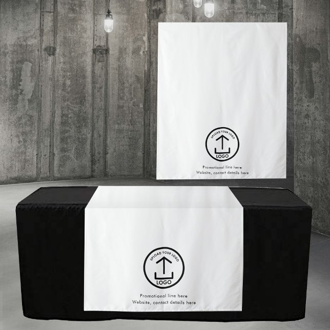 Tapiz Pop-Up Shop Business Logo Text Banner Table Runner (Pop Up Shop Business Logo Text Banner Table Runner Tapestry)