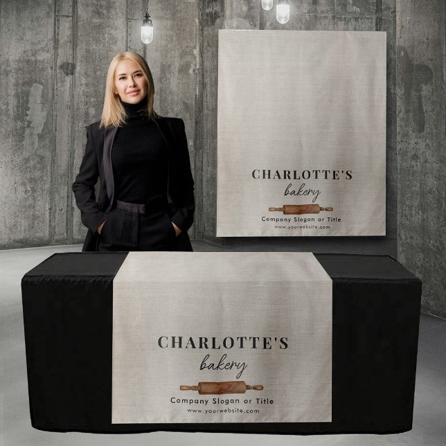 Tapiz Pop Up Shop Table Runner Banner Bakery Linen (Pop Up Shop Table Runner Banner Bakery Linen Tapestry)
