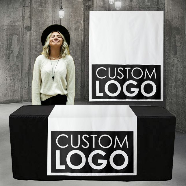 Tapiz Pop Up Shop Table Runner Banner Business Big Logo (Pop Up Shop Table Runner Banner Business Big Logo Tapestry)