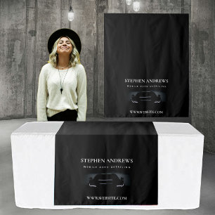 Tapiz Pop Up Shop Table Runner Banner Business Logo Auto