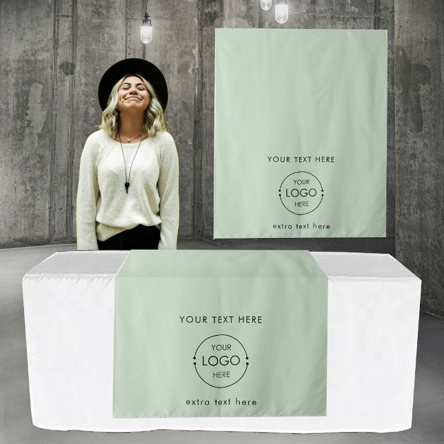 Tapiz Pop Up Shop Table Runner Banner Business Logo Text (Pop Up Shop Table Runner Banner Business Logo Text Tapestry)
