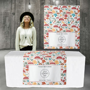 Tapiz Pop Up Shop Table Runner Banner Logo Mushrooms