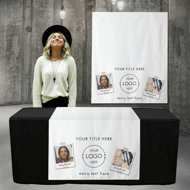 Tapiz Pop Up Shop Table Runner Banner Logo Photos (Pop Up Shop Table Runner Banner Logo Photos Tapestry)