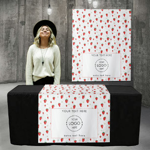Tapiz Pop Up Shop Table Runner Banner Logo Strawberry