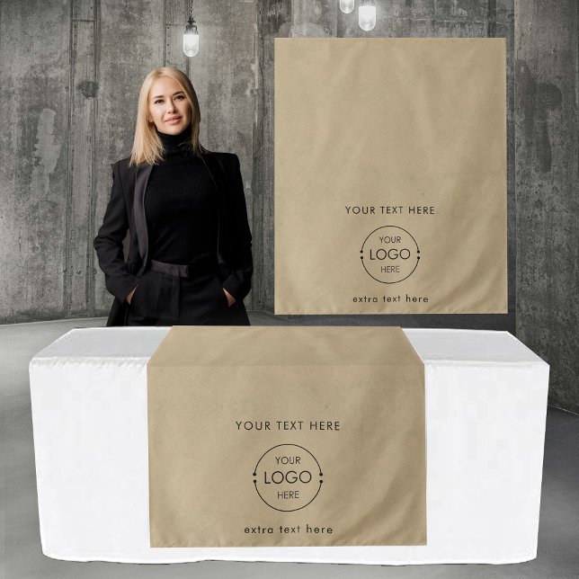 Tapiz Pop Up Shop Table Runner Banner Logo Text Kraft (Pop Up Shop Table Runner Banner Logo Text Kraft Tapestry)