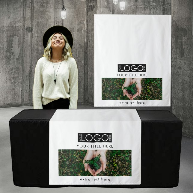 Tapiz Pop Up Shop Table Runner Banner Photo Logo (Pop Up Shop Table Runner Banner Photo Logo Tapestry)