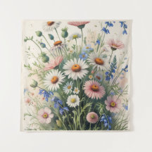 Póster de Acuarela de Flor Silvestre Botánica – Mo