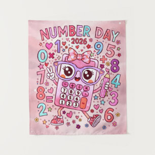 Tapiz Póster de calculadora de matemáticas rosa lindo Dí