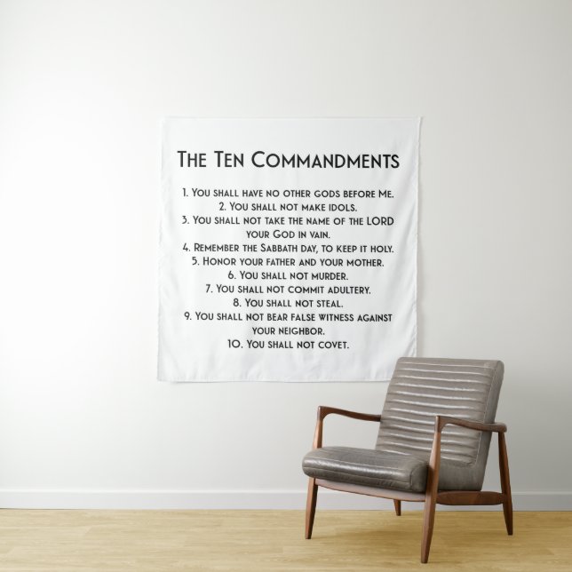 Tapiz Póster de los Diez Mandamientos (In situ)