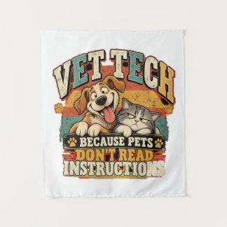 Tapiz Póster de Mascotas para Técnicos Veterinarios No L