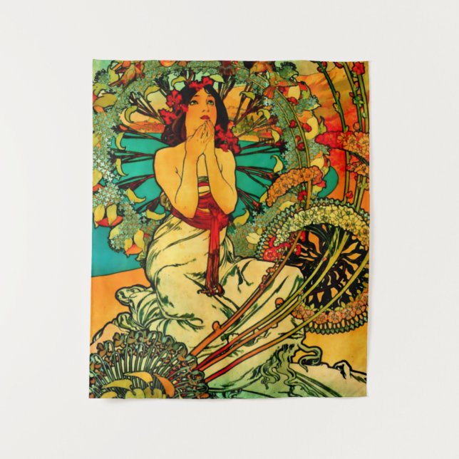 Tapiz Poster de Monaco Monte Carlo por Alphonse Mucha (Anverso)