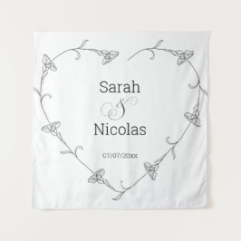 Tapiz Poster de pared de ducha de boda personalizado