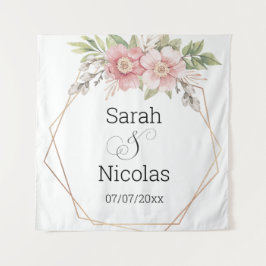 Tapiz Poster de pared de ducha de boda personalizado