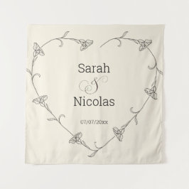 Tapiz Poster de pared de ducha de boda personalizado