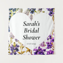 Tapiz Poster de pared de ducha de boda personalizado