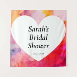 Tapiz Poster de pared de ducha de boda personalizado