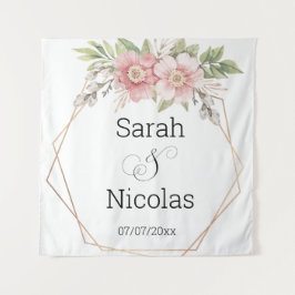 Tapiz Poster de pared de ducha de boda personalizado