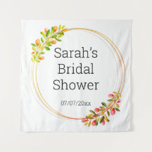 Poster de pared de ducha de boda personalizado