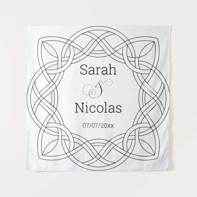 Tapiz Poster de pared de ducha de boda personalizado (Anverso)