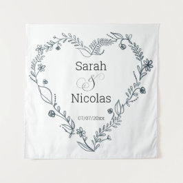 Tapiz Poster de pared de ducha de boda personalizado